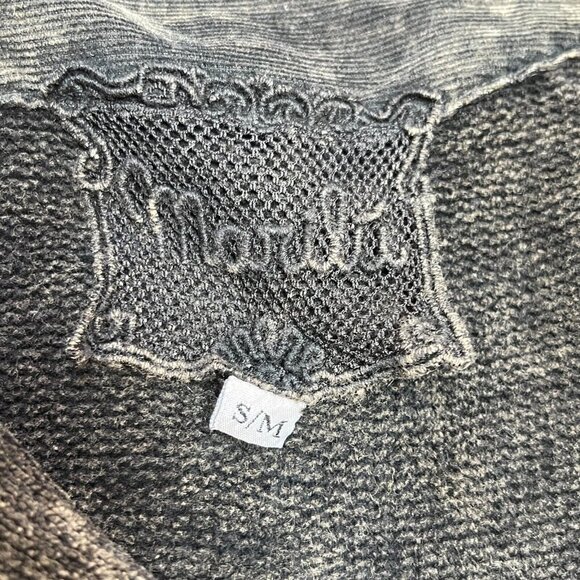 Marilu Embellished Beaded Sequin Jacket Burnout Patchwork S/M Gray Boho Italy - Picture 5 of 12